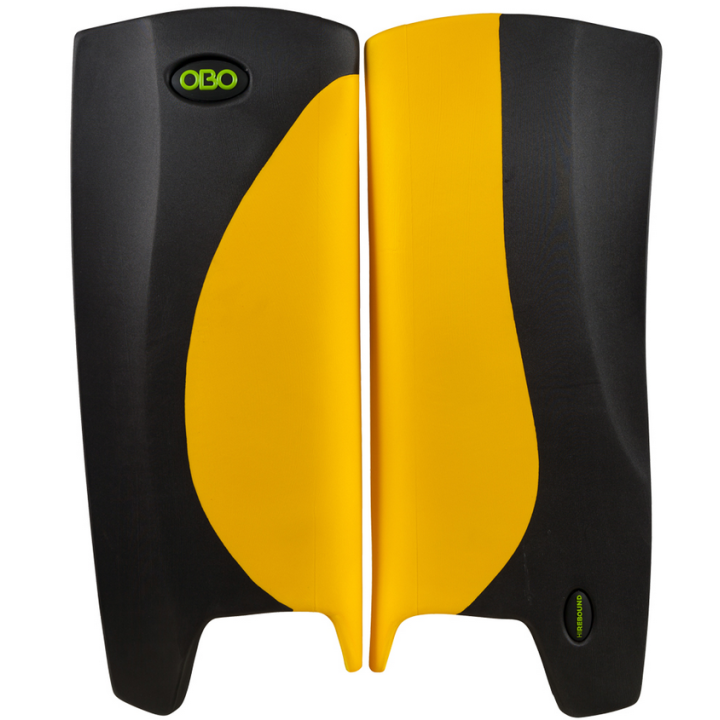 Guardas Portero Hockey OBO ROBO Hi Rebound Negro-Amarillo