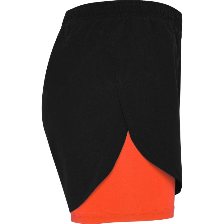 Pantalón con Malla Negro-Coral Roly Lanus
