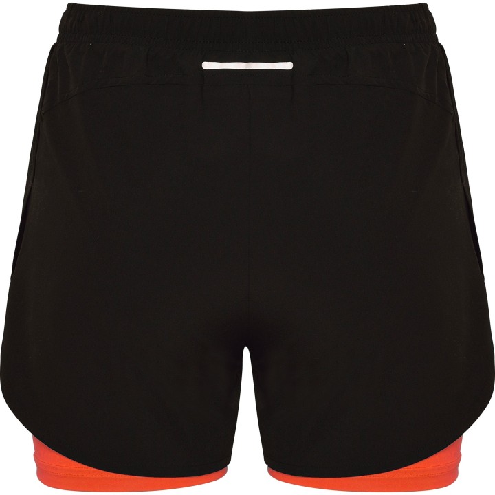 Pantalón con Malla Negro-Coral Roly Lanus