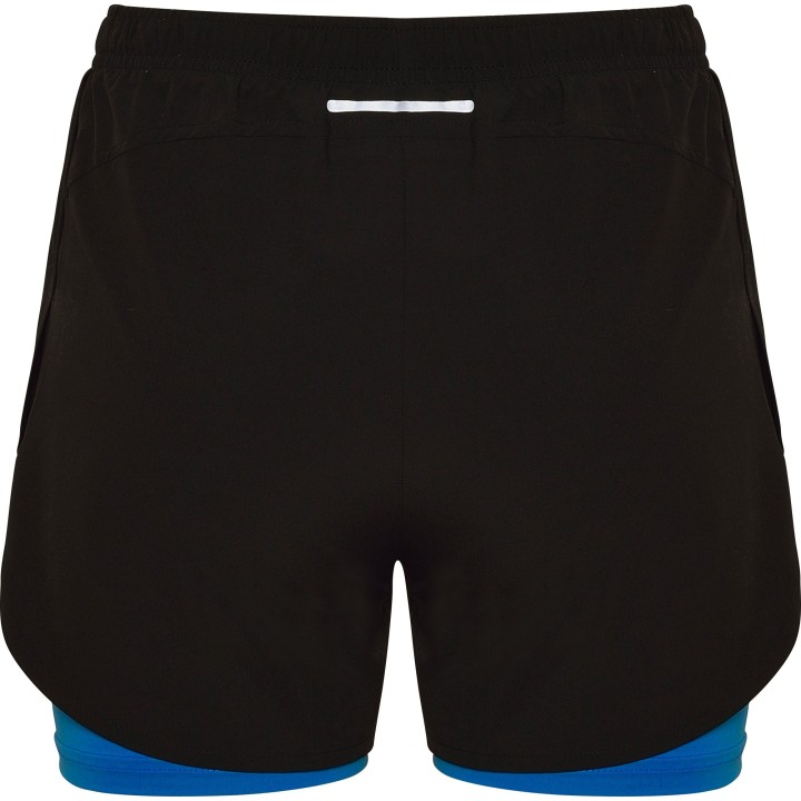 Pantalón con Malla Negro-Azul Roly Lanus