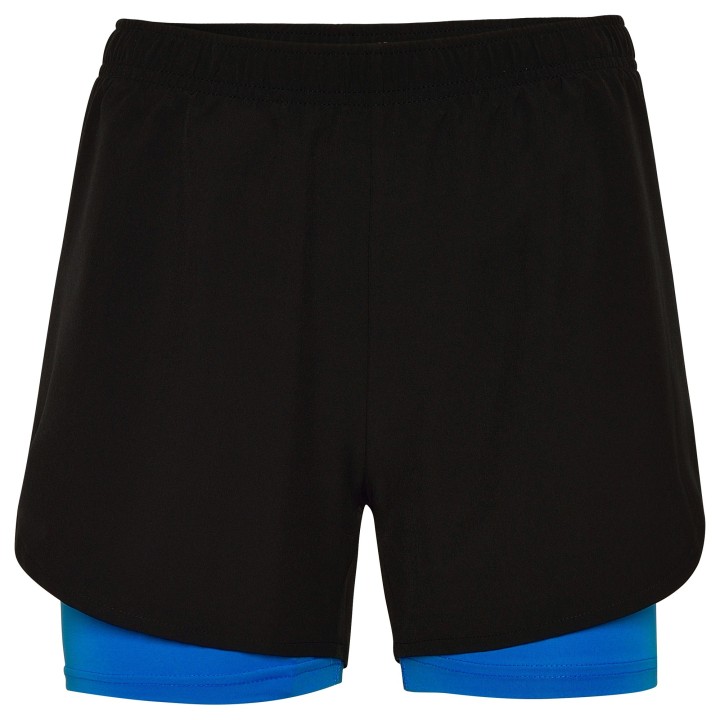 Pantalón con Malla Negro-Azul Roly Lanus
