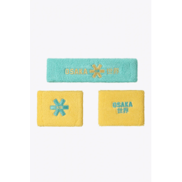 Cinta Pelo y Muñequeras Osaka Set Turquesa Limon
