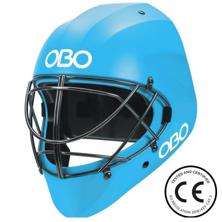 Casco Portero Hockey OBO ABS Junior Azul Peron