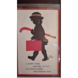 Postal Niña con Stick 1958