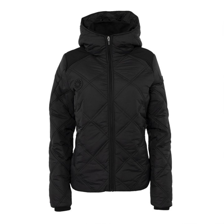 Abrigo Acolchado Indian Jaipur Negro Mujer