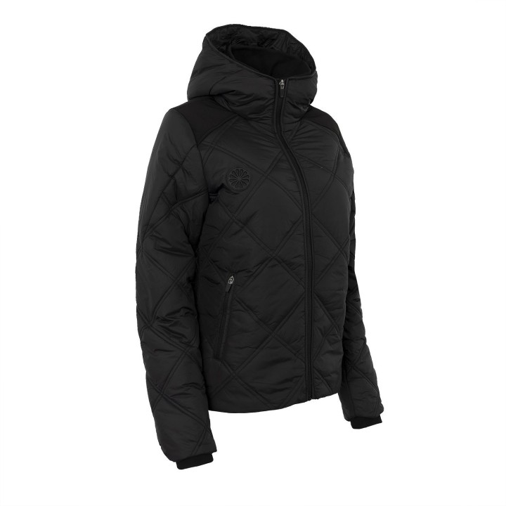 Abrigo Acolchado Indian Jaipur Negro Mujer