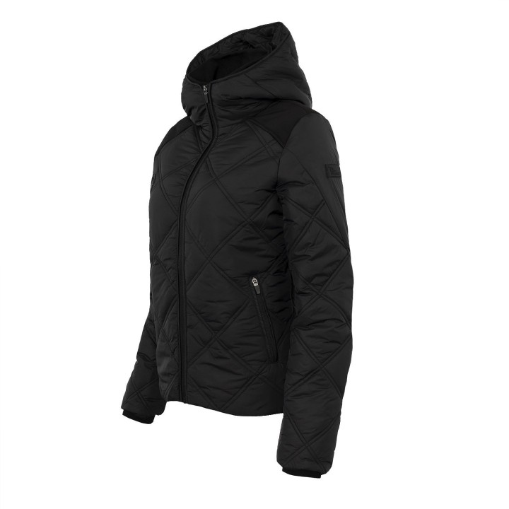 Abrigo Acolchado Indian Jaipur Negro Mujer