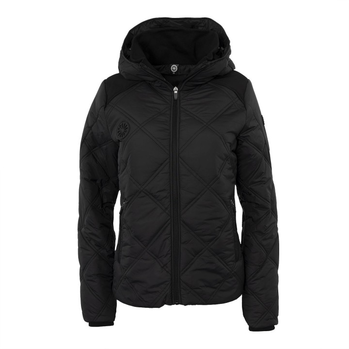 Abrigo Acolchado Indian Jaipur Negro Mujer