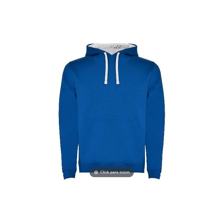 Sudadera Urban Capucha Royal-Blanco