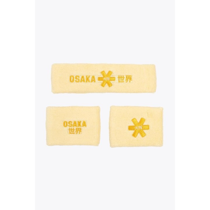 Cinta Pelo y Muñequera Osaka Set 2.0 Amarillo Suave | Todo Para Hockey