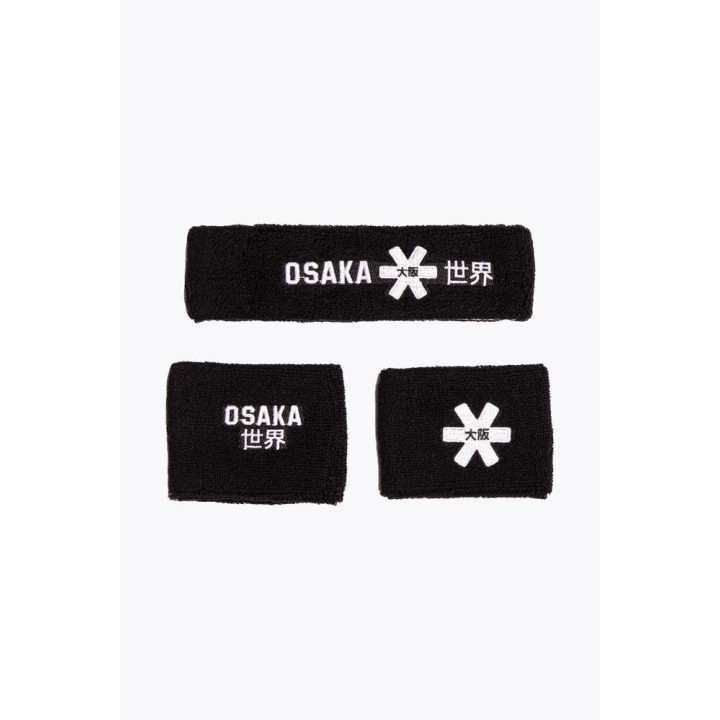 Cinta Pelo y Muñequera Osaka Set 2.0 Negro | Todo Para Hockey