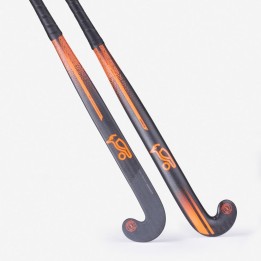 stick de hockey hierba Kookaburra Apollo Negro visto por ambas caras en oblicuo