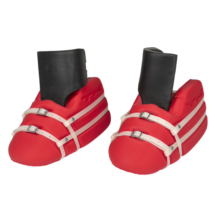 Pies para portero de hockey TK 2 rojo, imagen lateral de ambos