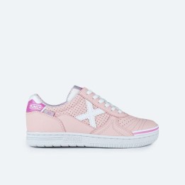 Zapatillas Hockey Sala Munich G3 Kid Profit 409 rosas, foto lateral derecho.