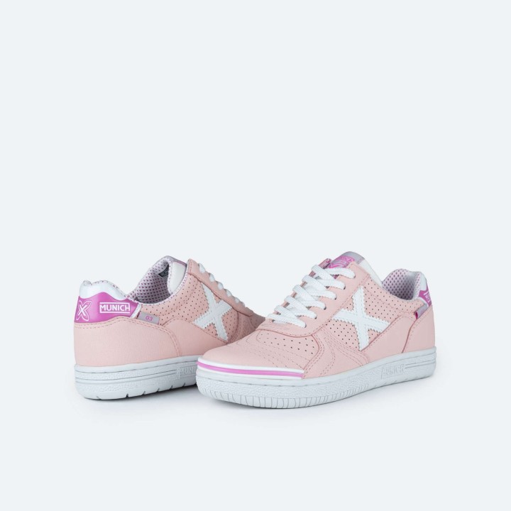 Zapatillas Hockey Sala Munich G3 Profit 409 rosas, foto del par.