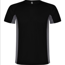 Camiseta Roly Shanghai Negro Gris Plomo
