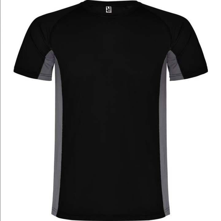 Camiseta Roly Shanghai Negro Gris Plomo